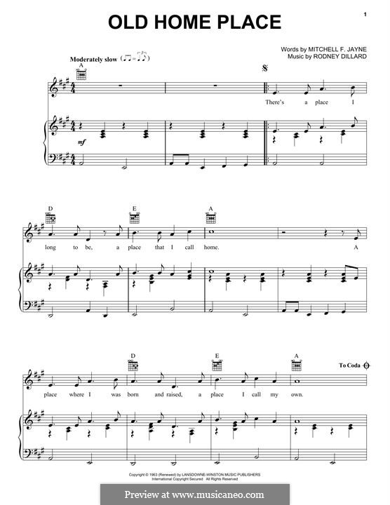 Old Home Place by R. Stanley - sheet music on MusicaNeo