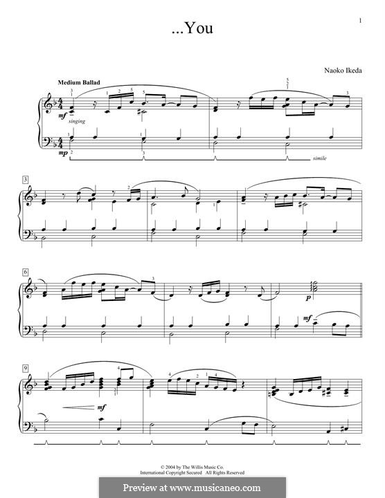 ...You by N. Ikeda - sheet music on MusicaNeo