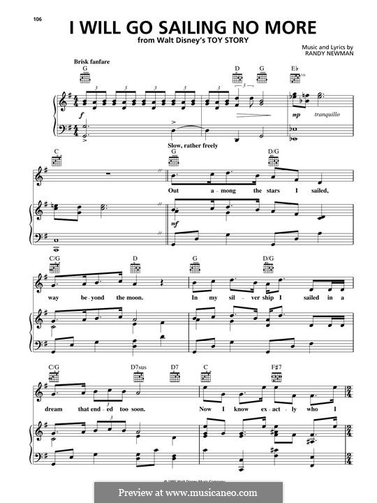 I Will Go Sailing No More by R. Newman - sheet music on MusicaNeo