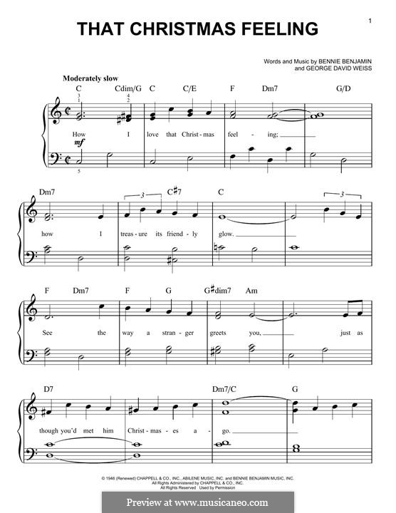 That Christmas Feeling by B. Benjamin - sheet music on MusicaNeo