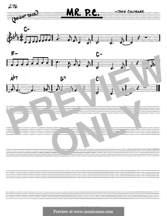 Mr P C By J Coltrane Sheet Music On Musicaneo