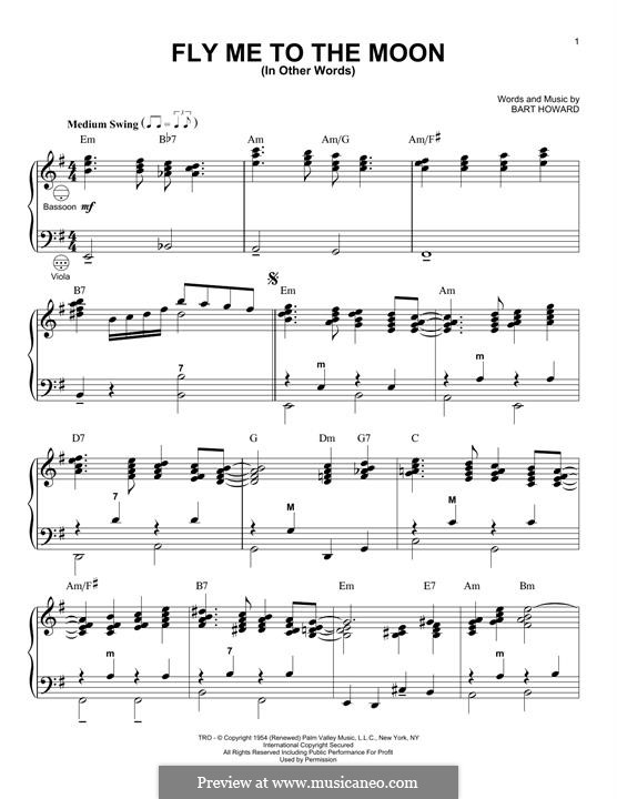 Fly Me To The Moon (In Other Words) By B. Howard - Sheet Music On MusicaNeo