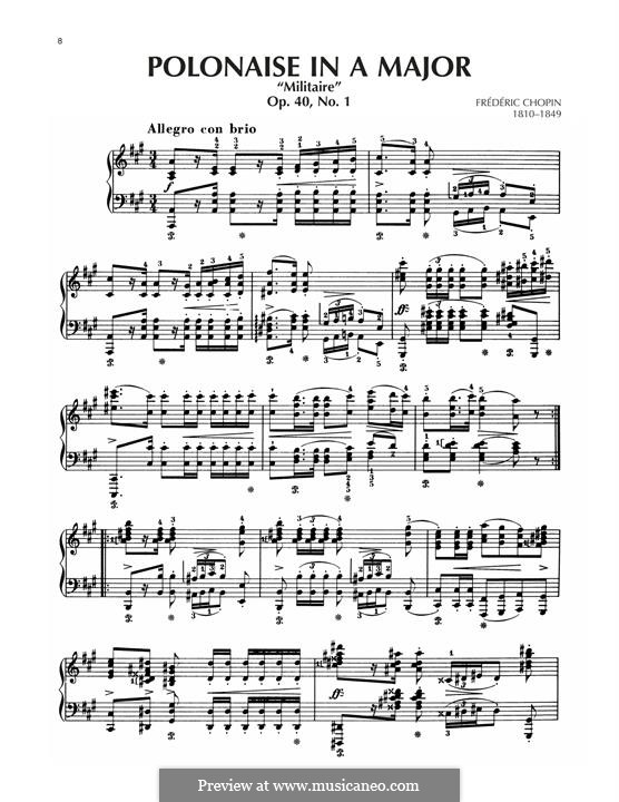 Polonaises, Op.40 By F. Chopin - Free Download On MusicaNeo