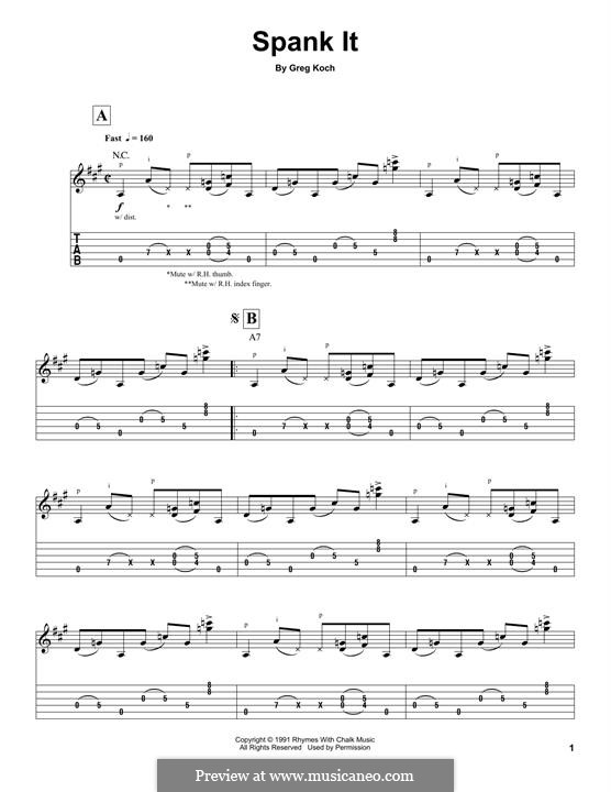 Spank It by G. Koch - sheet music on MusicaNeo