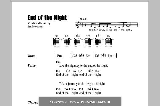 end of the night the doors letra traducida