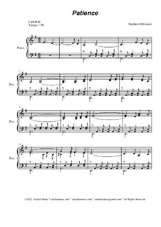 Patience sheet music for piano solo (PDF-interactive)