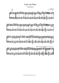 Lady Ann Hope by folklore - sheet music on MusicaNeo