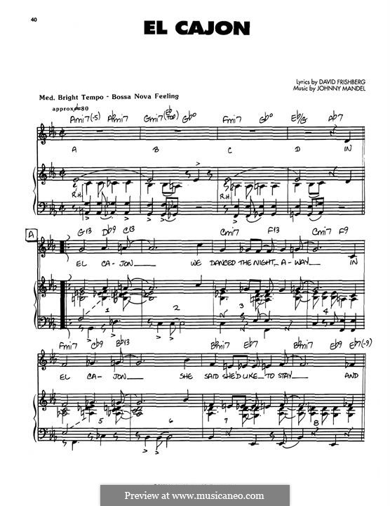 El Cajon by J. Mandel - sheet music on MusicaNeo