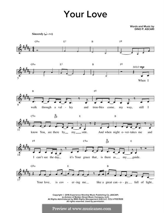 Your Love By D.p. Ascari - Sheet Music On Musicaneo