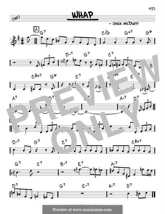 Whap by J. McDuff - sheet music on MusicaNeo