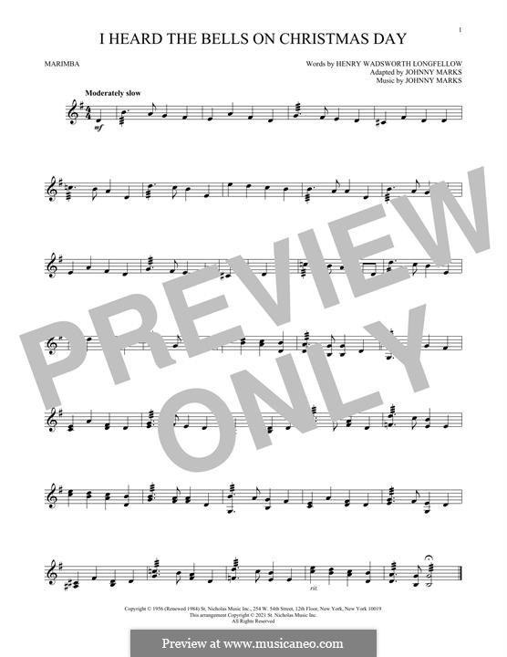 I Heard The Bells On Christmas Day By J Marks Sheet Music On Musicaneo 