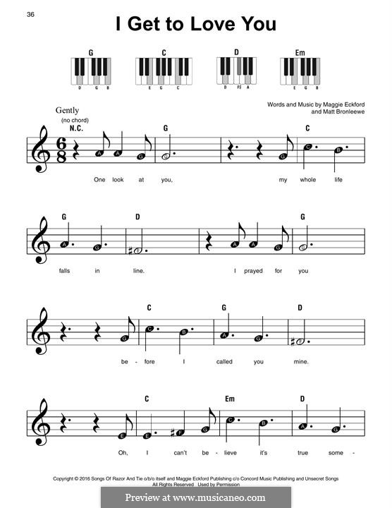 I Get To Love You (Ruelle) by M. Bronleewe, M. Eckford on MusicaNeo