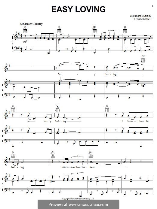 Easy Loving by F. Hart - sheet music on MusicaNeo