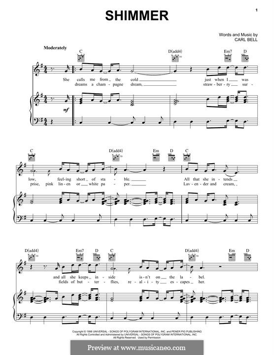 Shimmer (Fuel) by C. Bell - sheet music on MusicaNeo