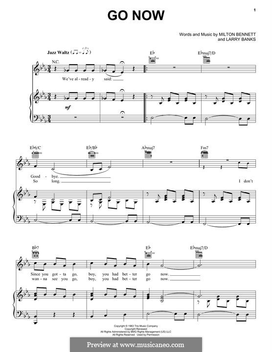 Go Now by L. Banks, M. Bennett - sheet music on MusicaNeo