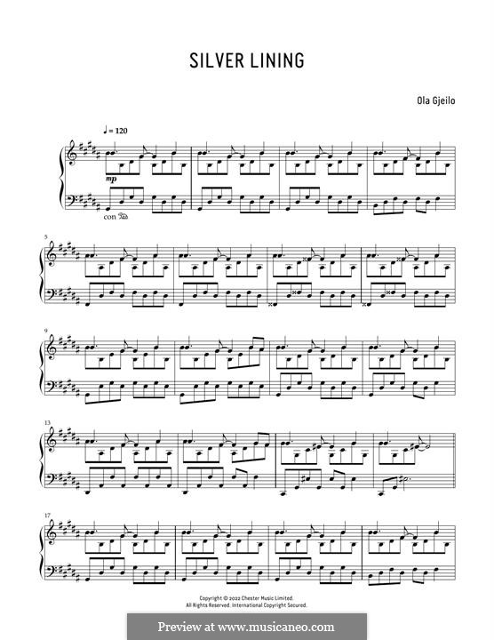 Silver Lining by O. Gjeilo sheet music on MusicaNeo