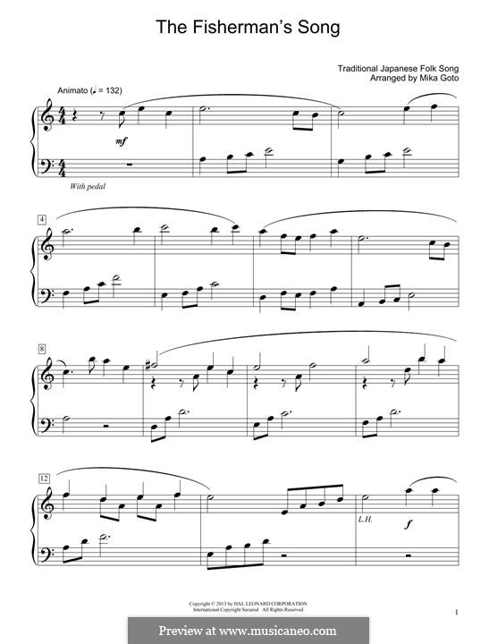 The Fisherman's Song by folklore - sheet music on MusicaNeo