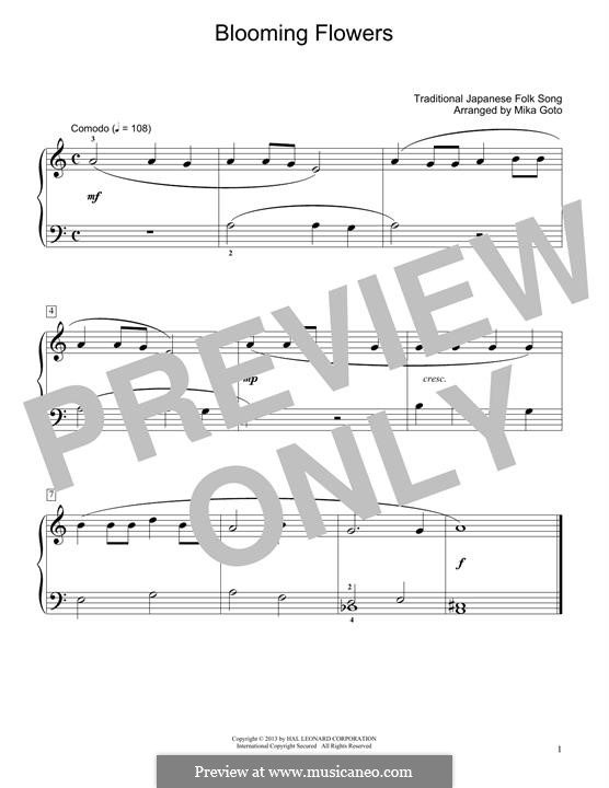 Blooming Flowers by folklore - sheet music on MusicaNeo