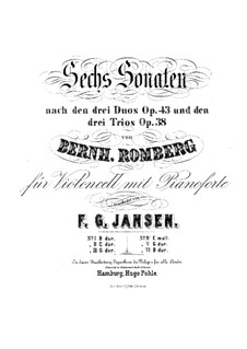 Three Sonatas For Cello And Basso Continuo, Op.43 By B. Romberg On ...