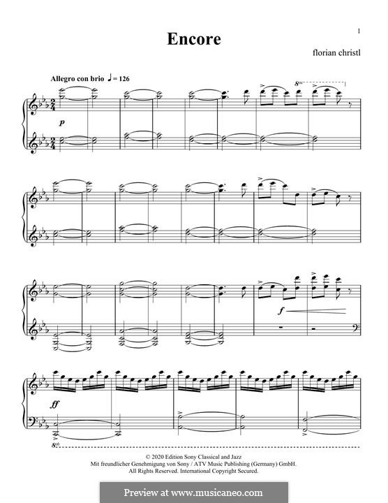 Encore by F. Christl - sheet music on MusicaNeo