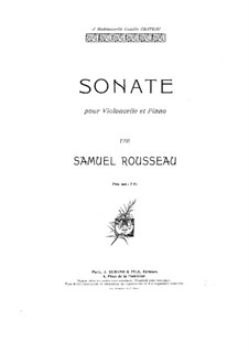 Sonata for Cello and Piano in A Minor by S.A. Rousseau on MusicaNeo