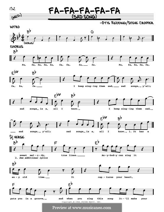 Fa-Fa-Fa-Fa-Fa (Sad Song) by S. Cropper - sheet music on MusicaNeo