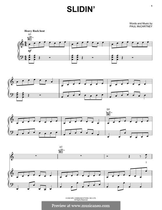 Slidin' By P. Mccartney - Sheet Music On Musicaneo