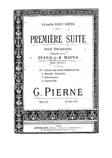 Suite No.1, Op.11 by G. Pierné - sheet music on MusicaNeo