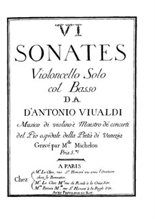 Six Sonatas For Cello And Basso Continuo By A. Vivaldi On MusicaNeo