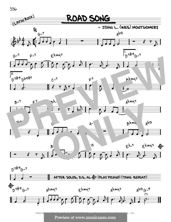 Road Song by Wes Montgomery - sheet music on MusicaNeo