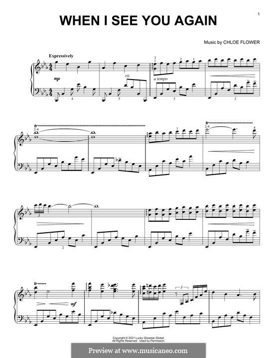 When I See You Again by C. Flower - sheet music on MusicaNeo