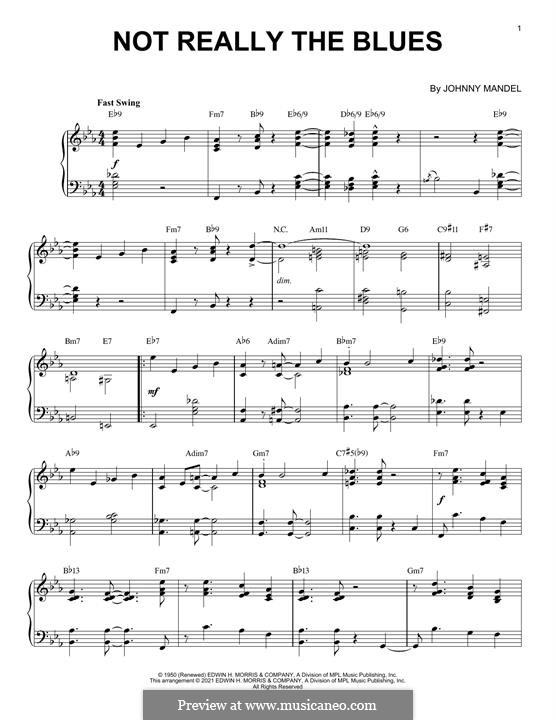 Not Really The Blues by J. Mandel - sheet music on MusicaNeo