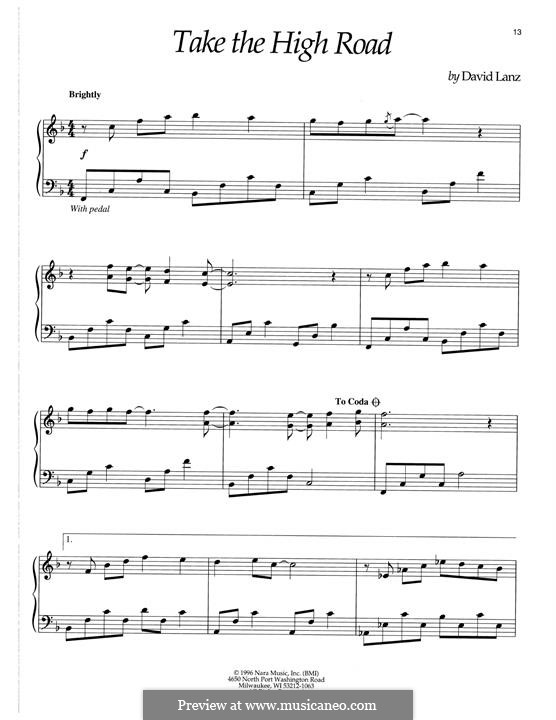 Take the High Road by D. Lanz - sheet music on MusicaNeo