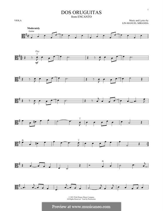 Dos Oruguitas (from Encanto) by L. Miranda - sheet music on MusicaNeo