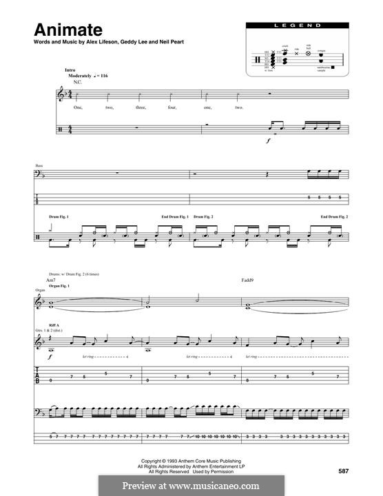 Animate (Rush) by A. Lifeson - sheet music on MusicaNeo