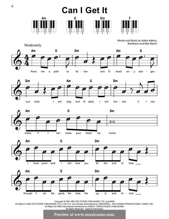 Can I Get It (adele) By Shellback, Max Martin - Sheet Music On Musicaneo