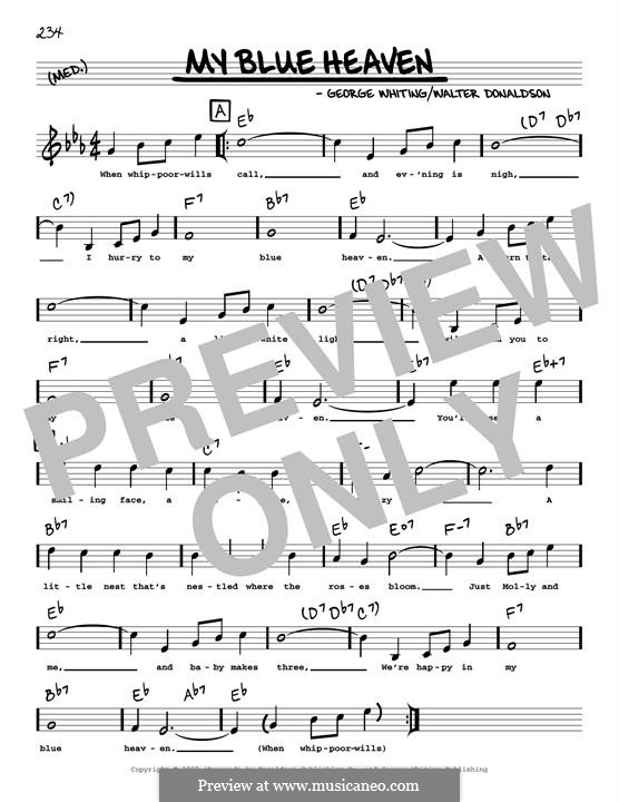 My Blue Heaven By W Donaldson Sheet Music On Musicaneo 