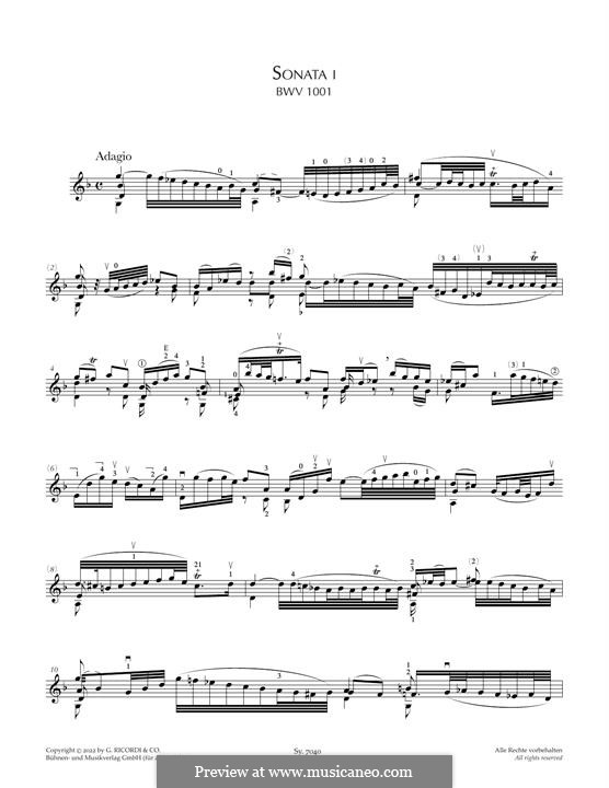 Siciliana for String trio by J.S. Bach - Sheet Music PDF file to download