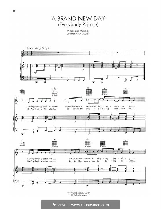 A Brand New Day (from The Wiz) by C. Smalls - sheet music on MusicaNeo