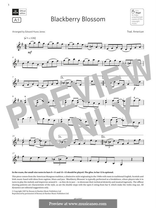 Blackberry Blossom By Folklore Sheet Music On Musicaneo 