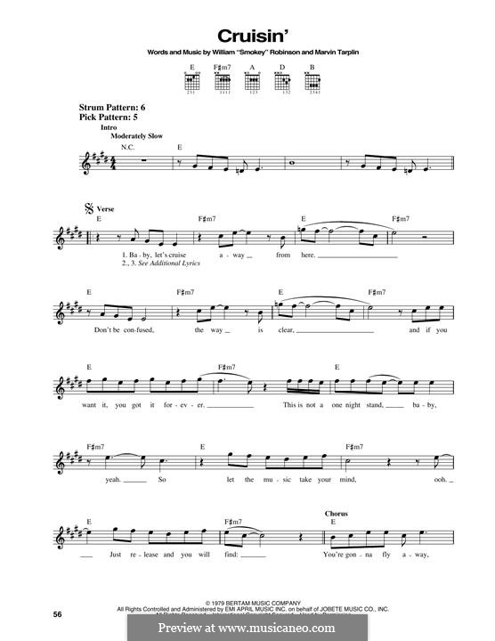 Cruisin' by M. Tarplin, Smokey Robinson - sheet music on MusicaNeo