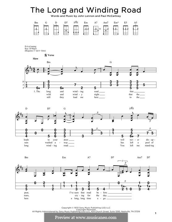 The Long And Winding Road Sheet Music | The Beatles | Piano Chords/Lyrics