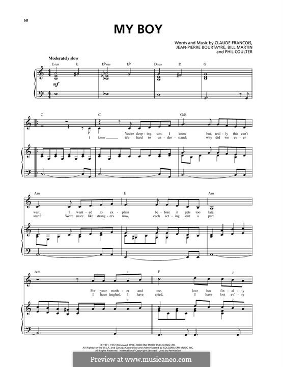 My Boy (Celtic Thunder) By P. Coulter - Sheet Music On MusicaNeo