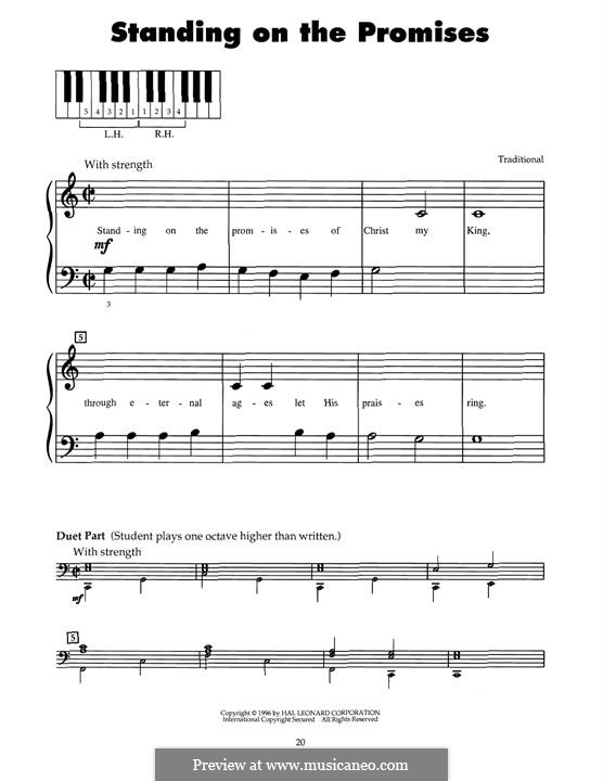 Standing On The Promises by folklore - sheet music on MusicaNeo