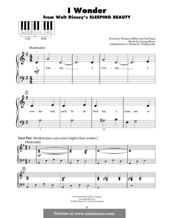 I Wonder (from Sleeping Beauty) by G. Bruns - sheet music on MusicaNeo