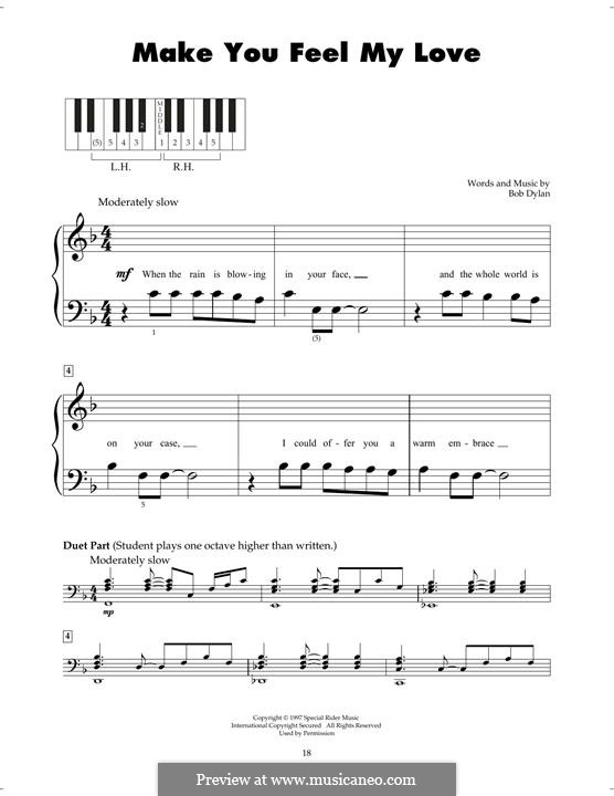 Make You Feel My Love By B Dylan Sheet Music On Musicaneo