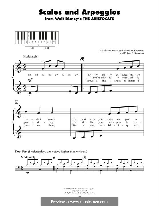 Scales and Arpeggios by R.M. Sherman, R.B. Sherman on MusicaNeo