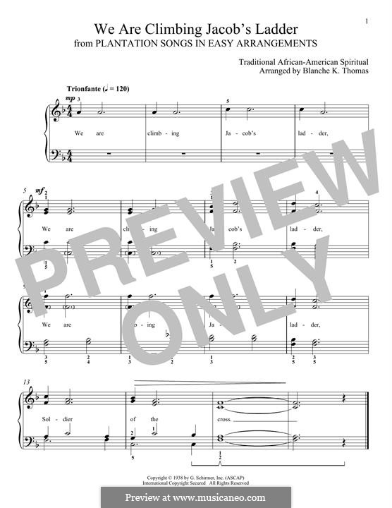 We are Climbing Jacob's Ladder by folklore - sheet music on MusicaNeo