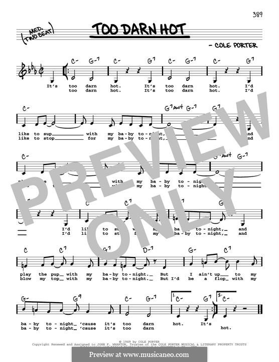 Too Darn Hot By C Porter Sheet Music On Musicaneo 4191