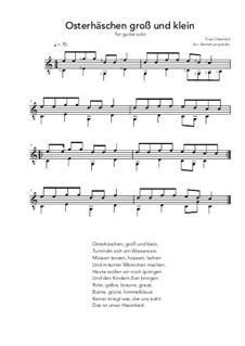 Osterhäschen groß und klein by folklore - sheet music on MusicaNeo